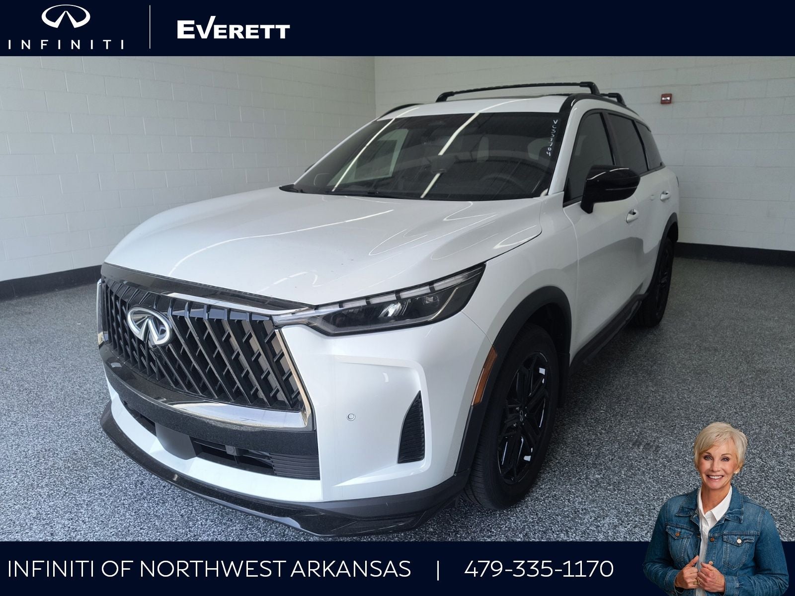2027 INFINITI QX60 SPORT AWD in Radiant White — front three-quarter view
