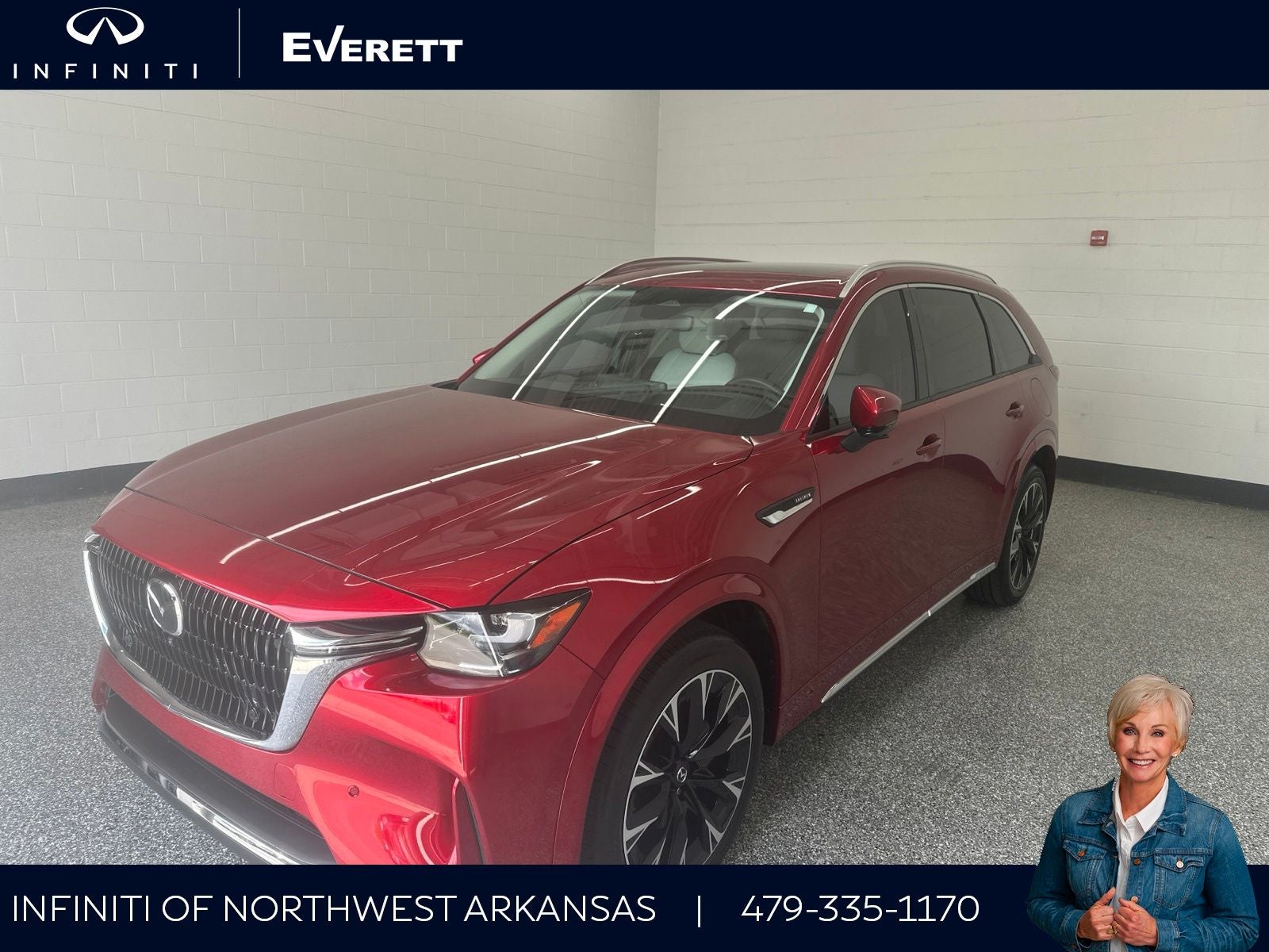 2025 Mazda Mazda CX-90 3.3 Turbo S Premium in Soul Red Crystal Metallic — front three-quarter view